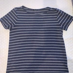 Pink Clover High Low Hem Striped Top